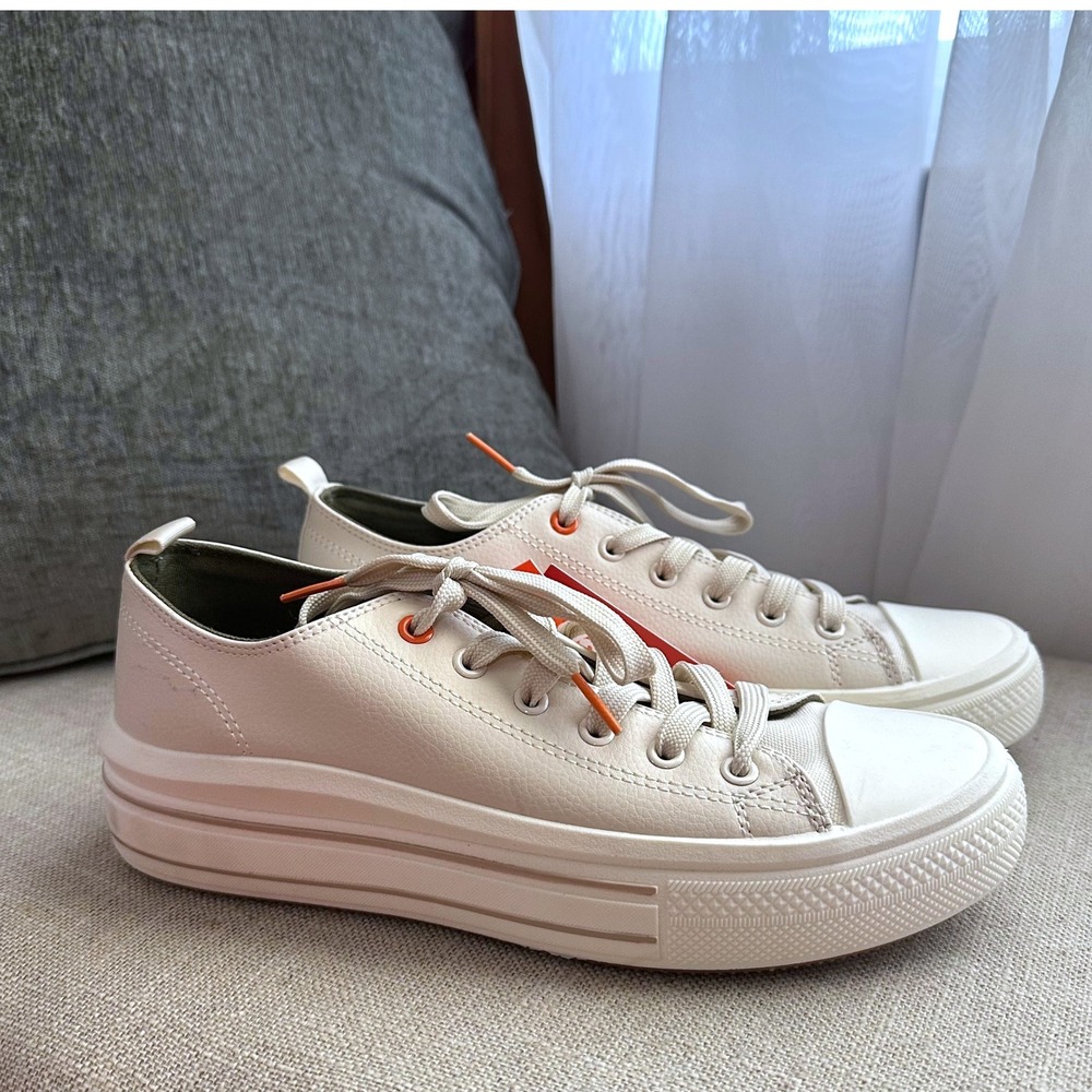 NWT Xti Refresh Platform Sneakers Casual Comfort Shoes Cream Color Size 41 (9)